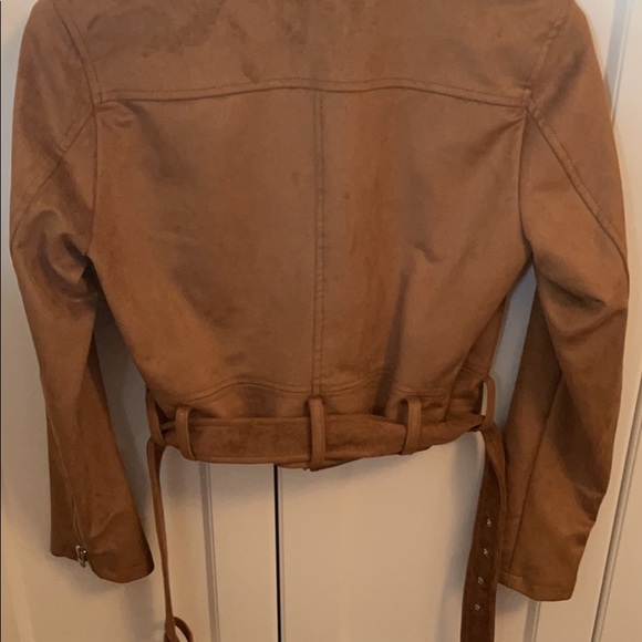 Talula Vegan Suede Moto Jacket - Picture 3 of 3